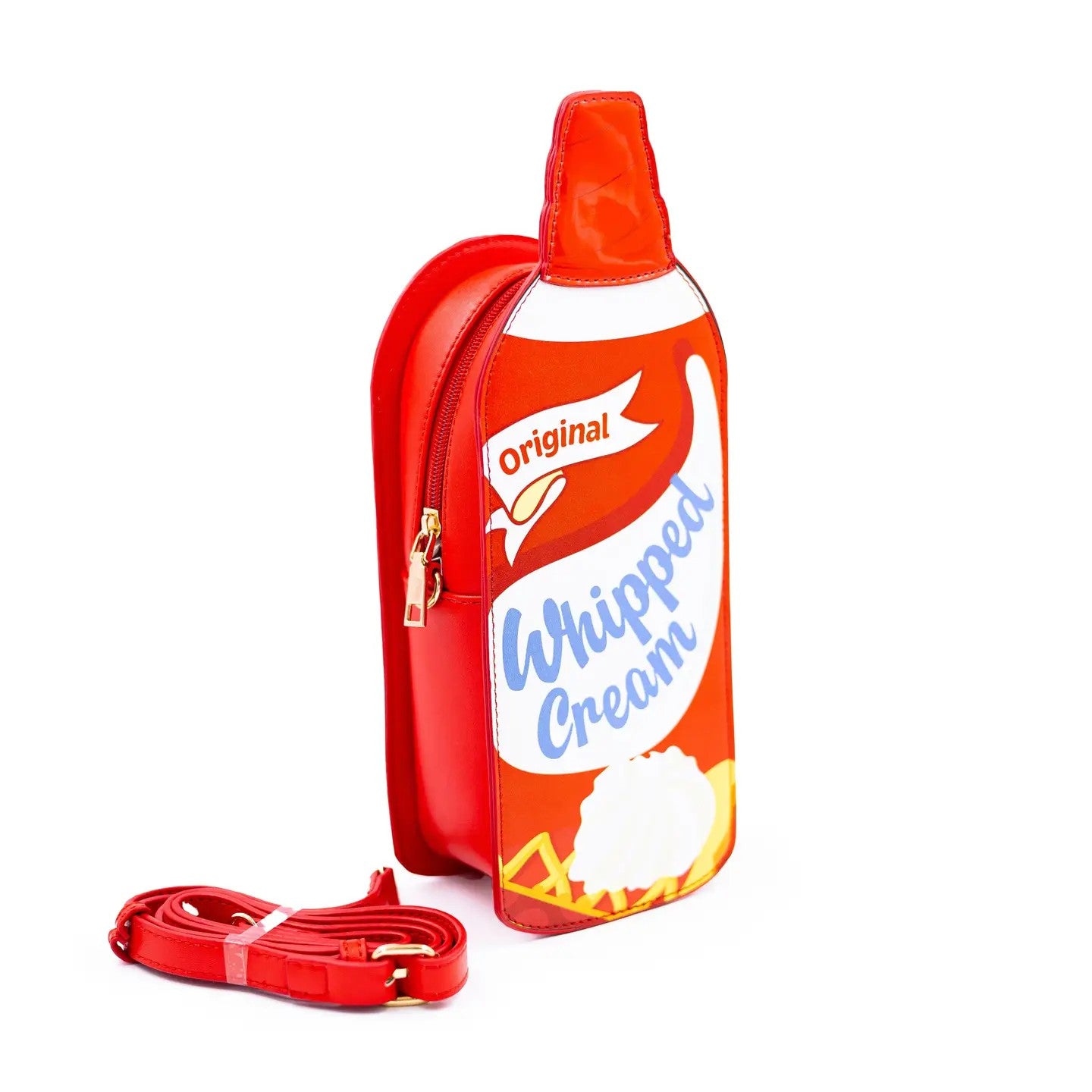 Whipped Cream Crossbody Bag With Matching Strap