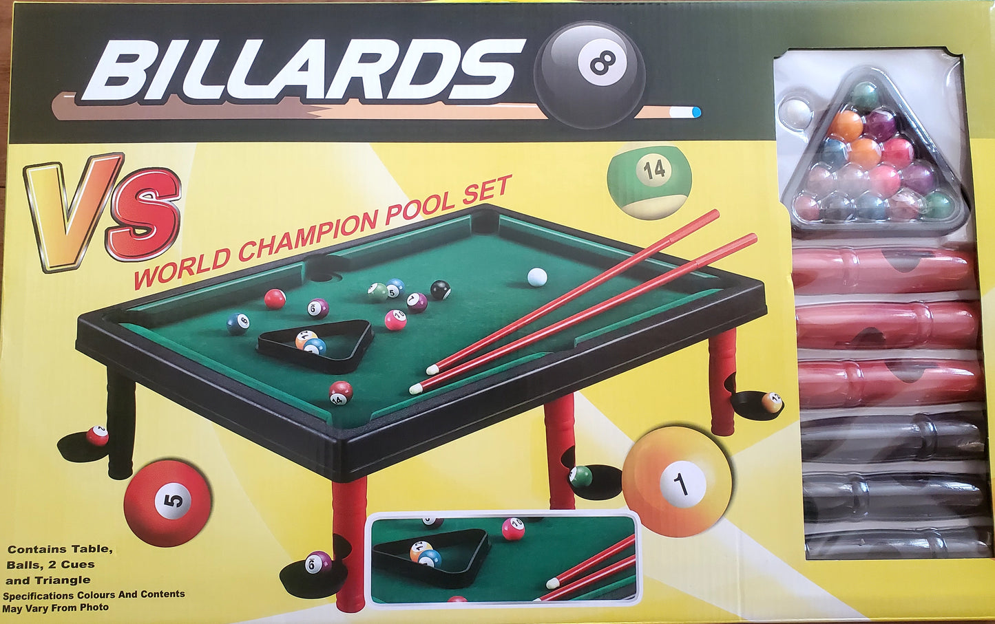 Billards Vs. World Champion Pool Set