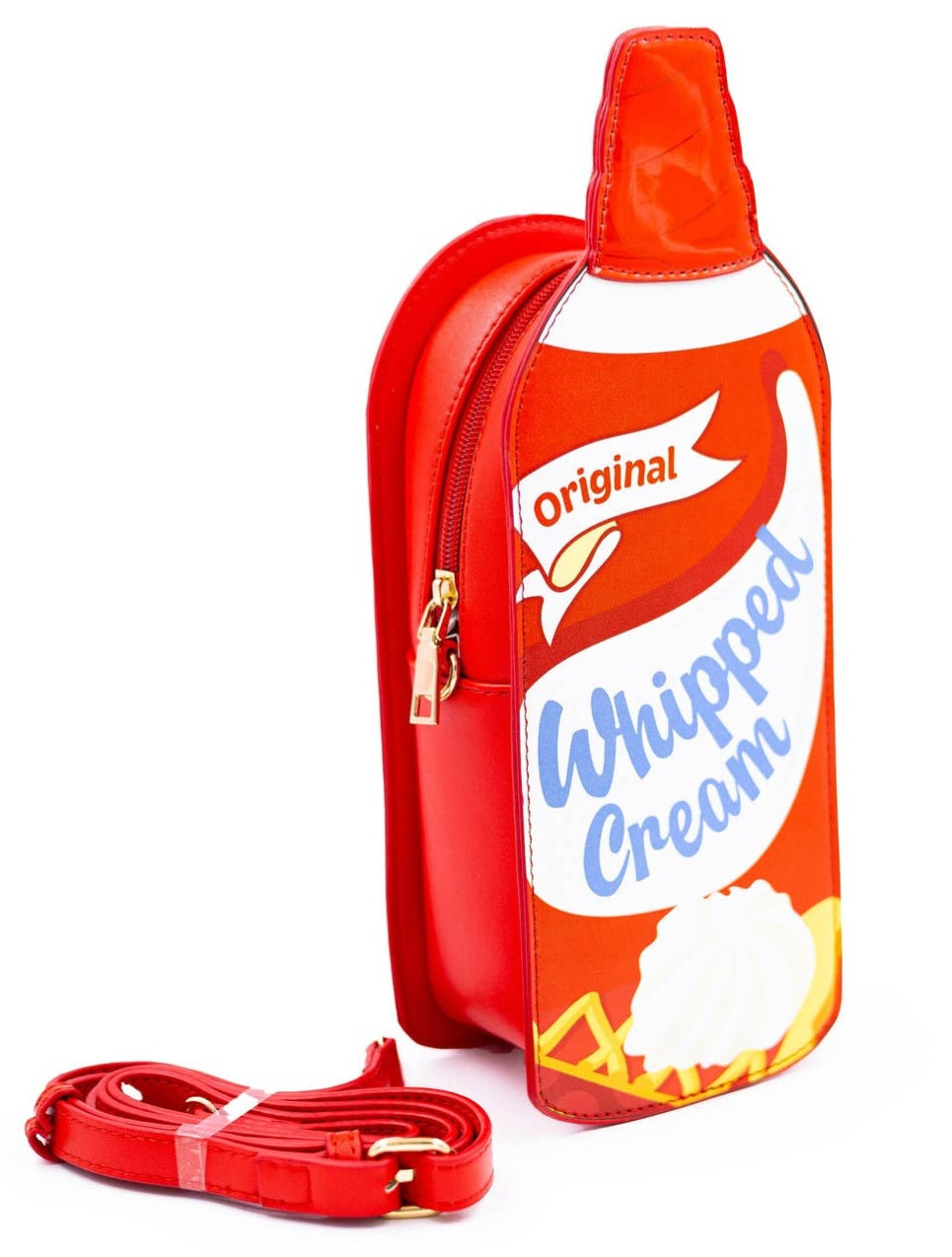 Whipped Cream Crossbody Bag With Matching Strap