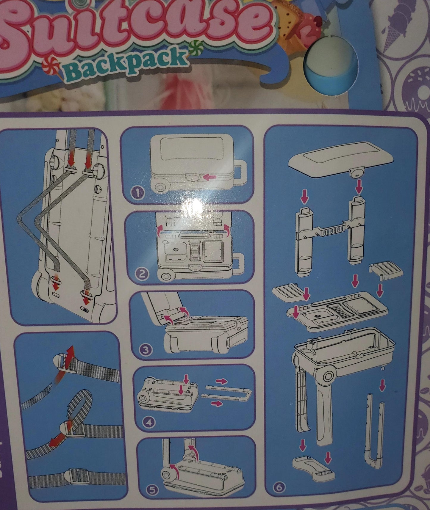 31 Pc Dessert Luggage/Backpack for Kids