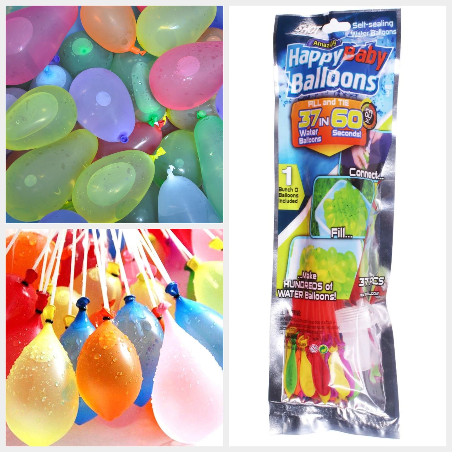 Happy Baby Balloons 37 in 60 Seconds