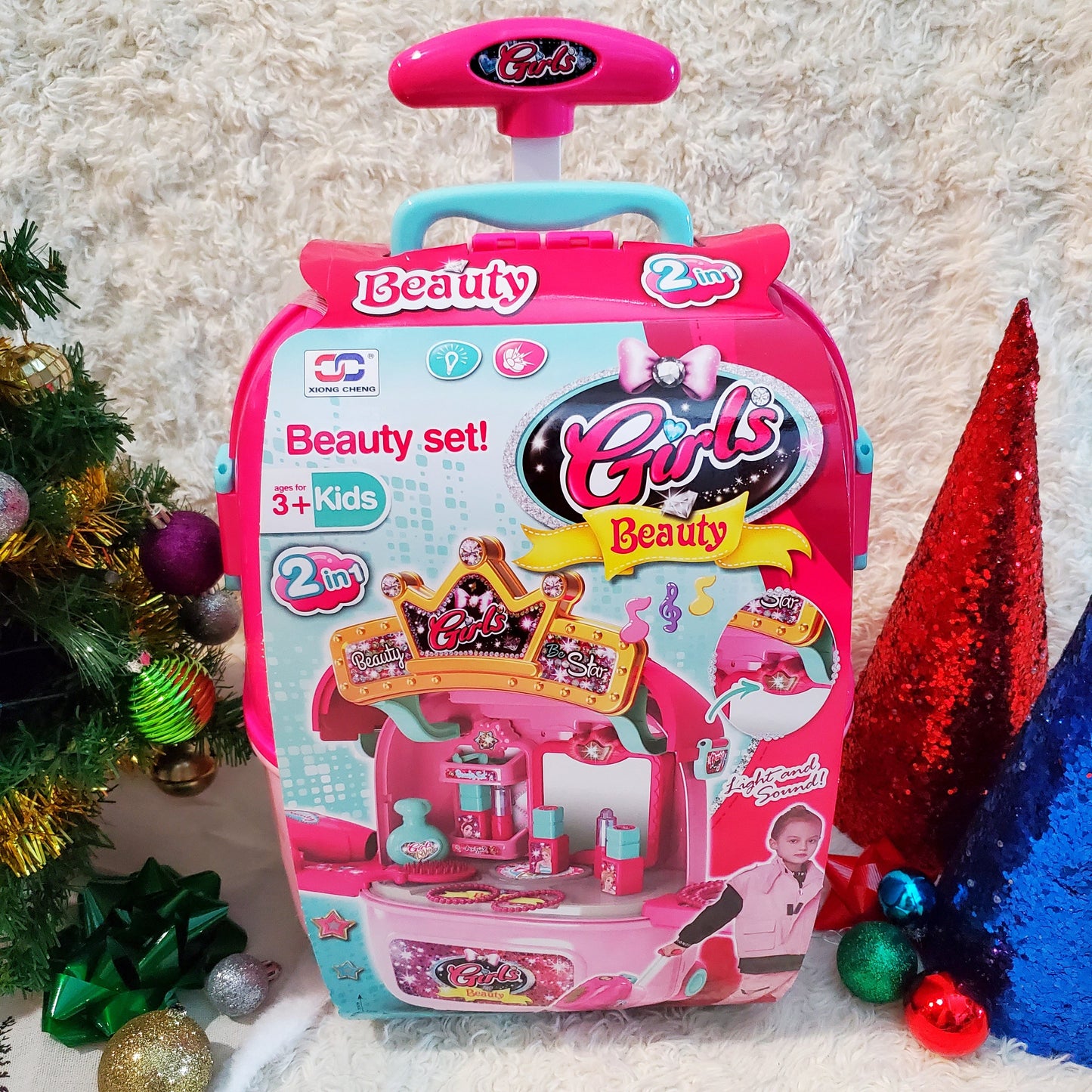 2 in 1 Girls Beauty Set Little Luggage